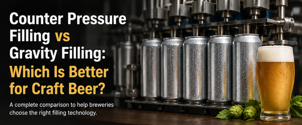 Counter pressure filling compared with gravity filling for craft beer