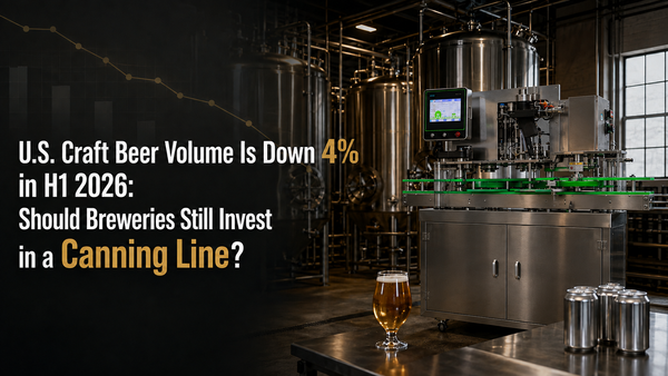 U.S. Craft Beer Volume Is Down 4% in H1 2026: Should Breweries Still Invest in a Canning Line?
