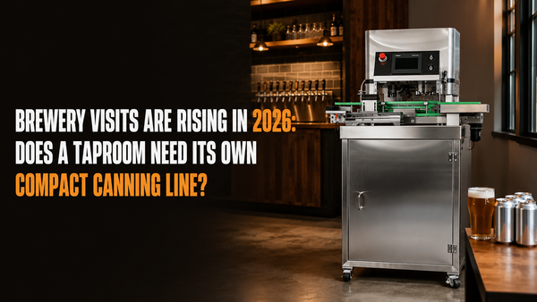 TRP1-1 compact canning line in a craft brewery taproom for beer-to-go packaging